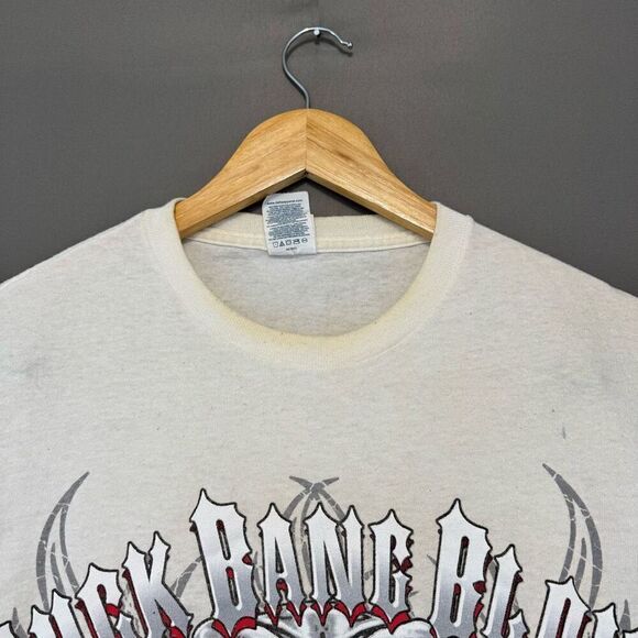 Suck Bang Blow Motorcycle T-Shirt Skull Graphic Size Large Grunge Emo Style - Picture 7 of 16